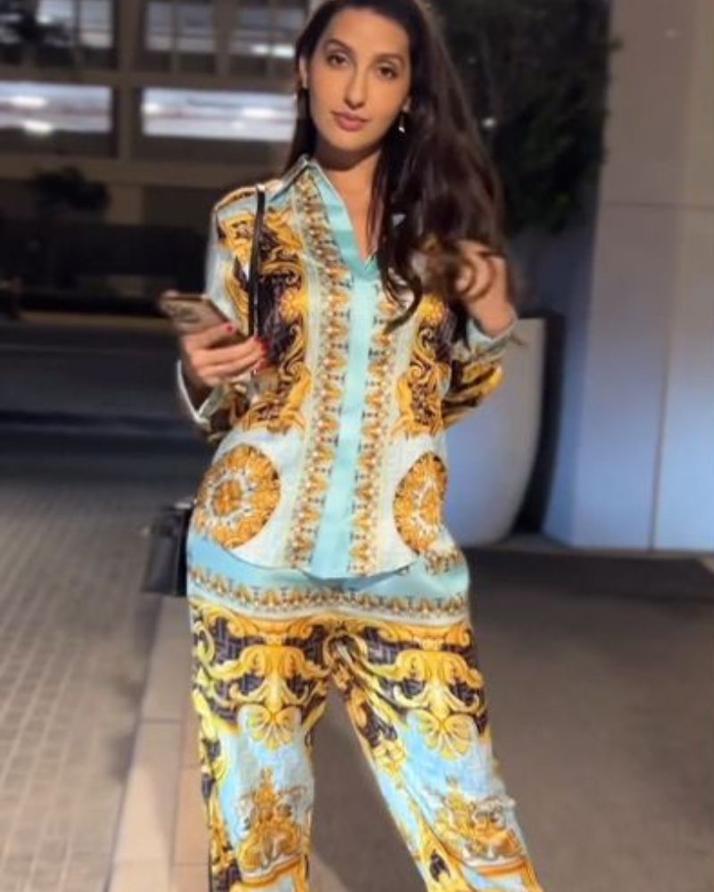 Celebrity Style Women Shirt + Pant Two Piece Printed Coord Sets